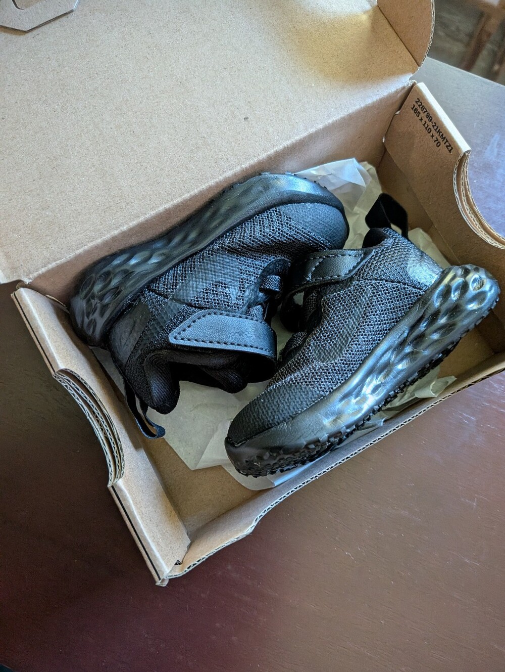 Nike Kids Black Mesh Athletic Sneakers with Textured Sole